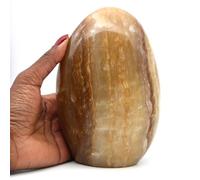 Forma Libera in Calcite Miele da 1710 grammi e 160 millimetri, Minerale Calcite del Madagascar, Minerale Puro, Moneta unica, Minerale d'arte, Minerale creativo