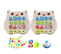 Forma Matching Game - Educational Ordining Toy Per Bambini In Età Prescolare | Gioco Da Tavolo A Due Giocatori, Forme Colorate In Legno, Migliora Le Capacità Cognitive, La Coordinazione Occhio-mano,