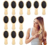 Forma Ovale Bulk Spazzole Capelli Setola 12 Pz Cinghiale Mini, Manico In Legno, Setole Morbide E Styling Dettaglio Perfetto Per Tipi Di Capelli Vari, E Distribuzione All'ingrosso Ideale