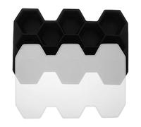 Forma per Cubetti di Ghiaccio a Nido D'ape in Silicone Coperchio | Produttore per Ghiaccio Rapido, Chiusura Anti-perdita, Non Si Crepa in Congelamento, Colore Nero