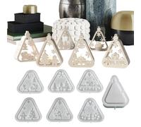 Forma per Portacandele matrice natalizia in 7 pezzi per candeliere | per decorazioni in cemento per artisti, insegnanti d'arte, hobbisti, amanti del fai da te, casa, laboratorio e studio