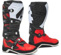 Forma Pilot Motocross Stivali, nero/rosso/bianco, Taglia 45