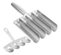 Forma Polpette in Acciaio Inox a 4 File per Cucina | Strumento Multi-riga, Design Antiaderente e Facile da Pulire, per Polpette di Pesce e Gamberi