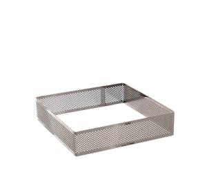 Forma quadrata microforata fascia in acciaio inox 15 x 15 x 3,5 h cm