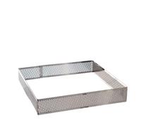 Forma quadrata microforata fascia in acciaio inox 20 x 20 x 3,5 h cm