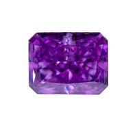 Forma radiante schiacciata taglio di ghiaccio Cubic Zirconia sciolto gemma zircone di alta qualità per la creazione di gioielli dichiarazione, Viola, 8x12mm