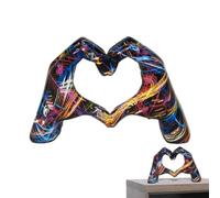Forma realistica decorativa variopinta del cuore della statua del gesto del | Statua a forma di cuore, moderna, romantica, da tavolo, centrotavola, decorazione per soggiorno, camera da letto, casa