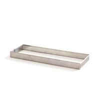 Forma rettangolare microforata fascia in acciaio inox 10 x 29 x 3,5 h cm