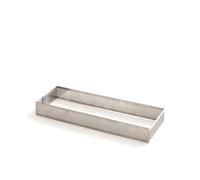 Forma rettangolare microforata fascia in acciaio inox 8 x 19 x 3,5 h cm