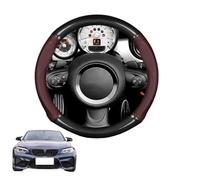 Forma Rotonda in Coprivolante Auto Pelle Microfibra Fibra di Carbonio per 2 Series F22 F23 F87 Traspirante e Antiscivolo Copertura di Volante Protezione per Volante Auto(Wine Red)