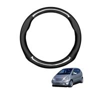 Forma Rotonda in Coprivolante Auto Pelle Microfibra Fibra di Carbonio per A Class W168 1997-2003 Traspirante e Antiscivolo Copertura di Volante Protezione per Volante Auto,Black