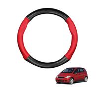 Forma Rotonda in Coprivolante Auto Pelle Microfibra Fibra di Carbonio per A Class W169 2004-2011 Traspirante e Antiscivolo Copertura di Volante Protezione per Volante Auto,Red