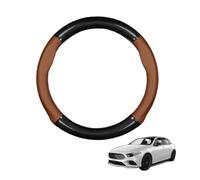Forma Rotonda in Coprivolante Auto Pelle Microfibra Fibra di Carbonio per A Class W177 2019-2022 Traspirante e Antiscivolo Copertura di Volante Protezione per Volante Auto,Light Brown
