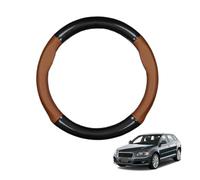 Forma Rotonda in Coprivolante Auto Pelle Microfibra Fibra di Carbonio per A3 8P Sportback 2003-2012 Traspirante e Antiscivolo Copertura di Volante Protezione per Volante Auto,Light Brown