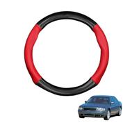 Forma Rotonda in Coprivolante Auto Pelle Microfibra Fibra di Carbonio per A8 D2 1994-2001 Traspirante e Antiscivolo Copertura di Volante Protezione per Volante Auto,Red