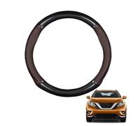 Forma Rotonda in Coprivolante Auto Pelle Microfibra Fibra di Carbonio per Murano 2015-2023 Traspirante e Antiscivolo Copertura di Volante Protezione per Volante Auto(Dark Brown)