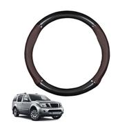 Forma Rotonda in Coprivolante Auto Pelle Microfibra Fibra di Carbonio per Pathfinder R51 2005-2019 Traspirante e Antiscivolo Copertura di Volante Protezione per Volante Auto(Dark Brown)