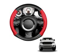 Forma Rotonda in Coprivolante Auto Pelle Microfibra Fibra di Carbonio per Ranger T6 2012-2020 Traspirante e Antiscivolo Copertura di Volante Protezione per Volante Auto(Red)