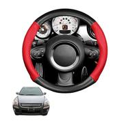 Forma Rotonda in Coprivolante Auto Pelle Microfibra Fibra di Carbonio per Sportage Je KM 2004-2009 Traspirante e Antiscivolo Copertura di Volante Protezione per Volante Auto(Red)