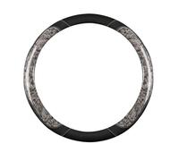 Forma Rotonda in Coprivolante Auto Pelle Microfibra Legno di Pesca per 2 Series F22 F23 F87 2012-2019 Traspirante e Antiscivolo Copertura di Volante Protezione per Volante Auto(Grey)