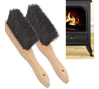 Forma Spazzola Head-28cm Manico IN Legno Camino Fuoco Focolare Caminetto