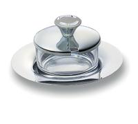 Formaggera Rotonda in Acciaio ALEX 10x10xh12 cm in acciaio lucido 10x10xh9 cm inox lucido