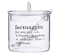Formaggiera 400 ml con coperchio e cucchiaino in vetro, Victionary