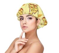 Formaggio Cibo,Cuffia da notte in raso per adulti - Cuffia da notte elastica per donna, copricapelli per la notte