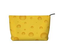 Formaggio giallo, Borsa per cosmetici in velluto a coste Borsa per il trucco Borsa da viaggio portatile