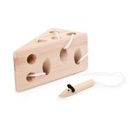Small Foot 11053 Cat and Mouse wooden threading game, FSC 100%-certified, for ch