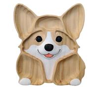 Formaggio - Legno, 20 X 20 X 2,3 Cm, Tavole Salumi, Design A Tema Del Cane | Vassoio Di Servizio A Più Scomparti, Vassoio Snack Resistente Al Calore, Vassoio