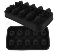 Formaghiaccio a Teschio in Silicone Nero, per Whisky | Superficie Liscia e Interno Levigato, Uso nel Congelatore, Effetto Decorativo per Feste e Serate tra Amici
