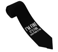 Formale Cravatta Per Completo, I'M Fine It'S Fine Everything Is Fines, Cravattino Per Lavoro, Elegante Cravatte Da Uomini Per Matrimonio Ballo Di Fine Anno Affari