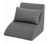 Formalind Cuscino per Letto e Divano - Cuscino a Cuneo dalla Forma Ergonomica più un Comodo Cuscino del Divano per Leggere, Guardare la TV e Rilassarsi (grigio scuro)