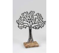 formano Albero della Vita in Alluminio con Legno di Mango ca. 27 cm