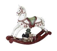 Formano - Cavallo a dondolo, 22 cm, colore: Crema/Rosso
