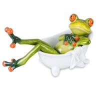 Decorazione Frosch In Vasca H. 11Cm L. 15Cm Verde Poly Formano Froschhausen