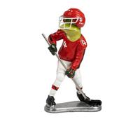 formano Figura di rana per giocatori di hockey su ghiaccio, divertente decorazione per gli appassionati di sport, regalo per gli amanti dell'hockey su ghiaccio e giocatori, statuetta decorativa