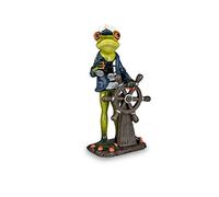 formano Frosch Seefahrer Capitano con binocolo e berretto sul volante | Esclusiva rana decorativa in Froschhausen con stile marittimo | dipinta a mano