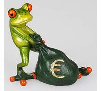 Formano Money - Rana con sacco di denaro, 10 x 11 cm, colore: Verde chiaro