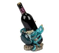 formano Portabottiglie a forma di granchio, 19 x 18 cm, in pietra artificiale, dipinta a mano, per gli amanti del vino, accessori da bar e idea regalo originale