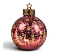 formano Sfera decorativa a LED in mogano, 35 cm, con timer, 6h/18h, Natale
