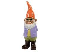 formano Statuetta decorativa da giardino, 76 x 28 cm, in pietra artificiale, nano con occhiali da sole, dipinta a mano, superficie lucida, decorazione resistente alle intemperie, per giardino