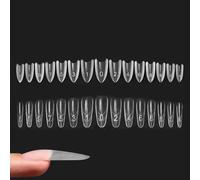 Formas de uñas - Formas de extensión de uñas | Puntas de acrílicas de media cubierta | 240 piezas de clavos translúcidos resistentes a grietas para punta | Puntas de sin bandeja de papel para princi
