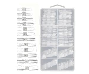 Formas Para Uñas - 120 Piezas Molde De Gel UV Transparente Con Escala,Juego De Extensiones Uñas - Para Mujeres Acrílico Falso Para Dedos Del Pie Hogar Belleza