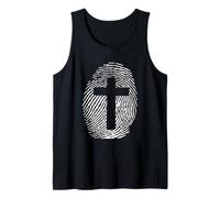 Formata nella Sua Immagine di Gesù Croce Thumbprint Art Canotta