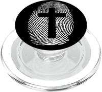 Formata nella Sua Immagine Di Gesù Croce Thumbprint Art PopSockets PopGrip per MagSafe