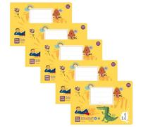 Formati Quaderno S.3 A5 orizzontale 20 fogli a righe, 5 pezzi, righe progressive per principianti, in carta riciclata al 100%