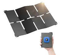 [Formato Tascabile] BigBlue Mini Caricabatterie Solare Portatile da 25W, Pannello Solare Pieghevole con USB-A e USB-C, Impermeabile IP68 per Esterni, Compatibile con Cellulari, Tablet, Power Bank ecc