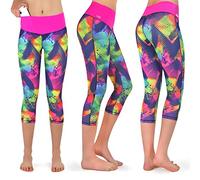 Formbelt® Leggings Sportivi da Donna a Tre Quarti con Marsupio per Cellulare Pantaloni da Corsa Fitness Sport Fuseaux Colorati (Brasile XS)